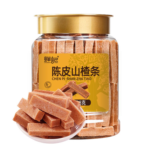【鲜记】陈皮山楂条 358g 博士帽罐装 商品图1
