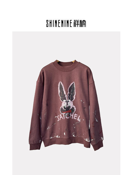 W440864195A兔子墨迹圆领卫衣 商品图0