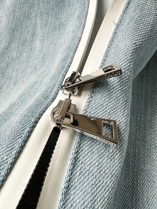 现货 THS-无 蒙克家 春色新浅牛仔 撞色拉链外套 BF1059 商品图8