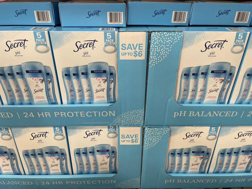 ❤🆕最新包装🏃🏻‍♀️美国直邮特价248元/5瓶装🉐🉐包税包邮到手🉐️Secret秘密强力止汗膏祛除异味清爽香体膏 73g*5瓶装！ 商品图1