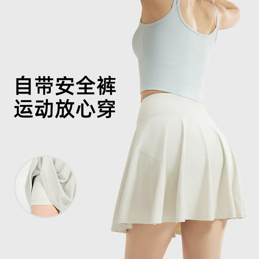 跃牌【瑜堂系列】薄款跑步运动套装女假两件半身裙防走光高腰背心短裙套装JYTB022+JYTQ001 商品图2