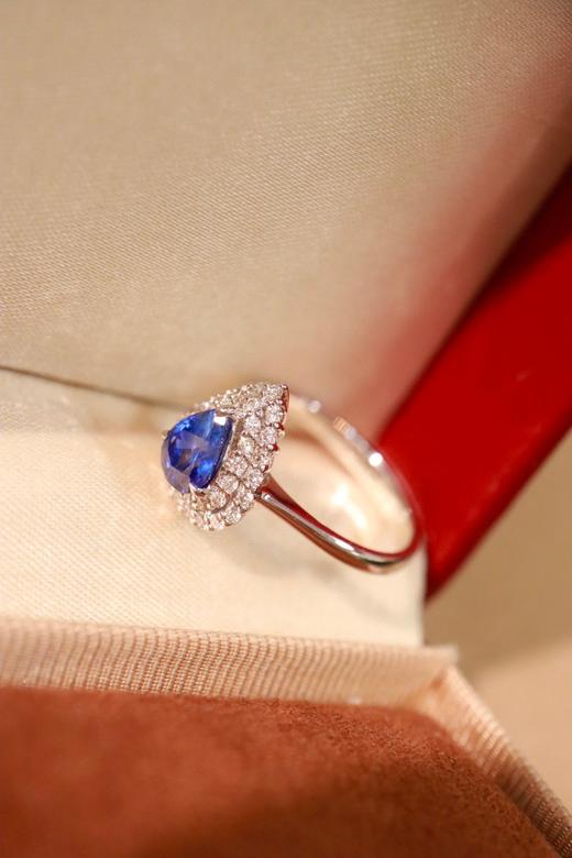 0.95ct刻面蓝宝石戒指 商品图4
