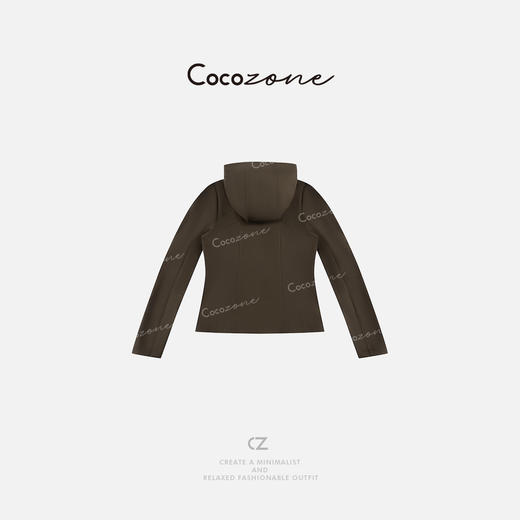 COCO ZONE 2025春季撞色连帽休闲拉链外套ACD1A0049 商品图1