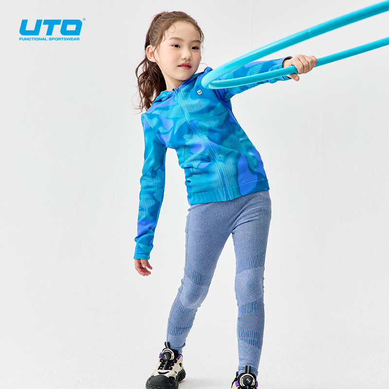 UTO儿童运动仿牛仔打底裤