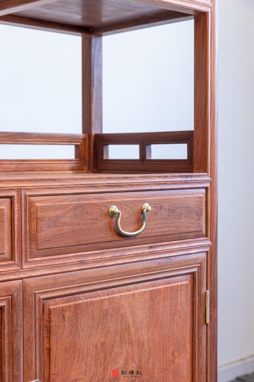 红桥红  家具严选  缅甸花梨（大果紫檀）【196 抽屉柜门 线条素工 书架】 商品图4