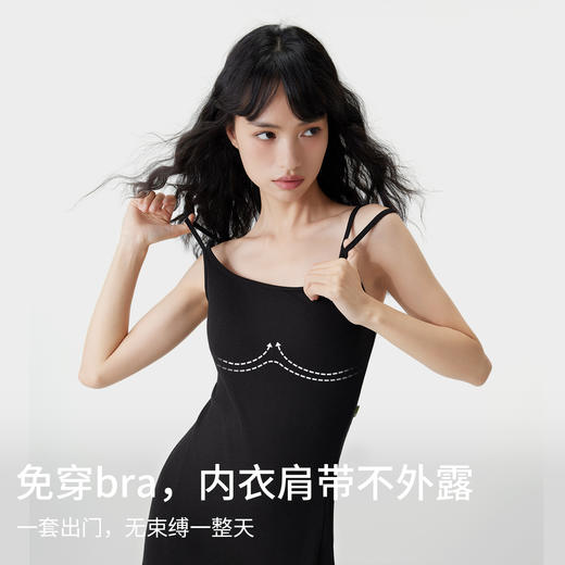 半练A摆开叉吊带长裙DA001 商品图2