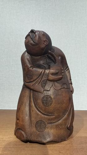 地主竹根雕26*16cm