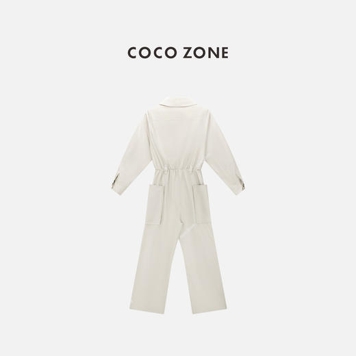 COCO ZONE 时尚简约翻领连体衣百搭高级感连体裤CC1B1366 商品图1