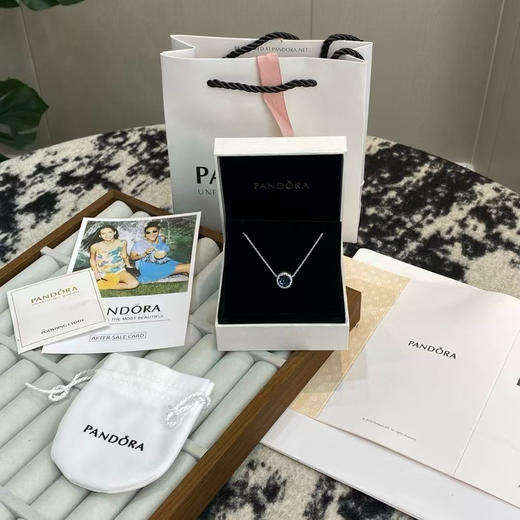 亚马逊订单潘多拉海洋之星925银项链，闪到你心动！** 链长48cm，可调节设计，** 满足不同佩戴需求，完美修饰颈部线条。 商品图1