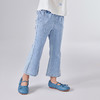 笛莎Deesha 童装女童裤子2025夏新款女童气质蝴蝶简约蓝色牛仔裤 商品缩略图1