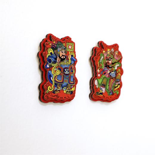 原创文化创意竹质门神冰箱贴 商品图6