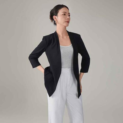 【自】全新升级【铂金会员404/天猫539/差价135】(15846) 洛诗琳春季新款高级感醋酸西装外套简约修身显瘦通勤小西服 商品图1