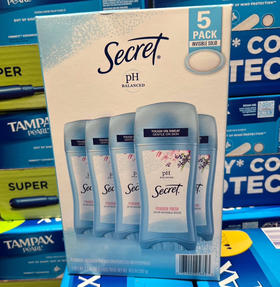 ❤🆕最新包装🏃🏻‍♀️美国直邮特价248元/5瓶装🉐🉐包税包邮到手🉐️Secret秘密强力止汗膏祛除异味清爽香体膏 73g*5瓶装！