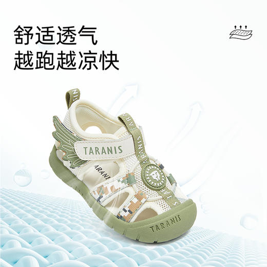 泰兰尼斯218夏季新款童鞋学步鞋男宝宝防踢沙滩凉鞋女童透气鞋子 T07T5B5785 商品图2