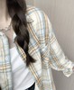 【幂式格纹衬衫】纯欲氛围感拿捏宽松版型慵懒显瘦!!外套式衬衫!略宽松的版型巨好看筋骨感强，立体有型!洒脱不羁又不失质感 各种风格信手拈来!一年四季都能穿! 商品缩略图3