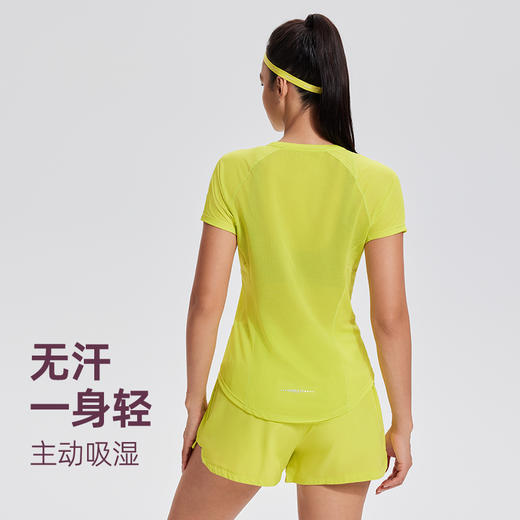 【2025上新】科里芙圆领短袖运动健身透气拼网华夫格速干T恤男女款 商品图3