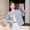 新中式国风复古格纹，拼接翻折袖口短外套HR-ASLZ7585 商品缩略图1