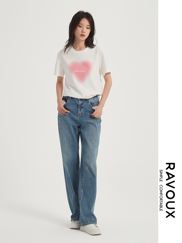 271019903心型印花T恤