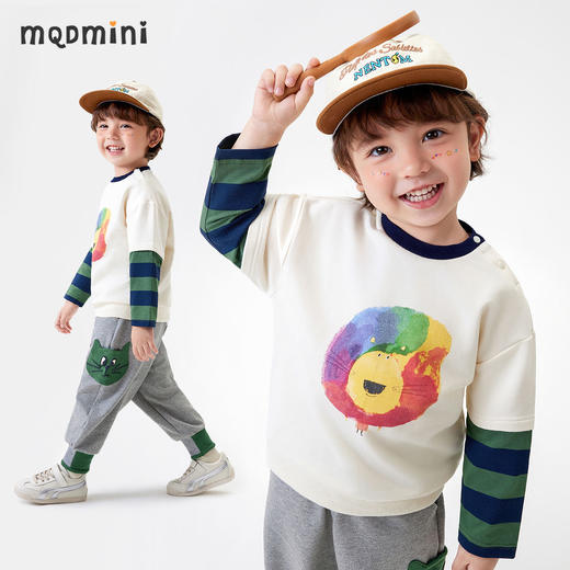 【5A抑菌】【90-140】【MQDmini】男童春秋假两件卡通亲肤卫衣 商品图9