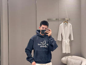 Dr朋友字母刺绣连帽卫衣