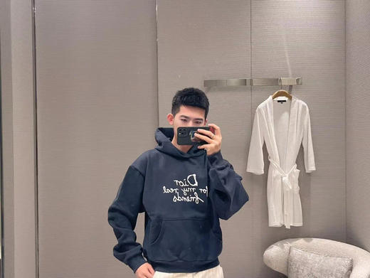 Dr朋友字母刺绣连帽卫衣 商品图0