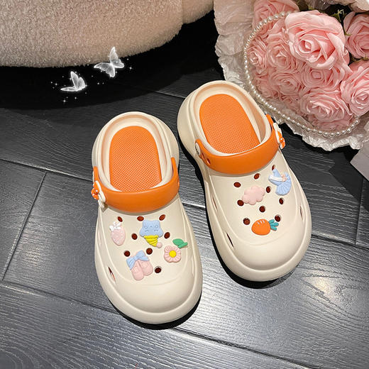 【洞洞鞋女款夏季】外穿踩屎感增高厚底防滑时尚网红可爱沙滩凉拖。ry 商品图5