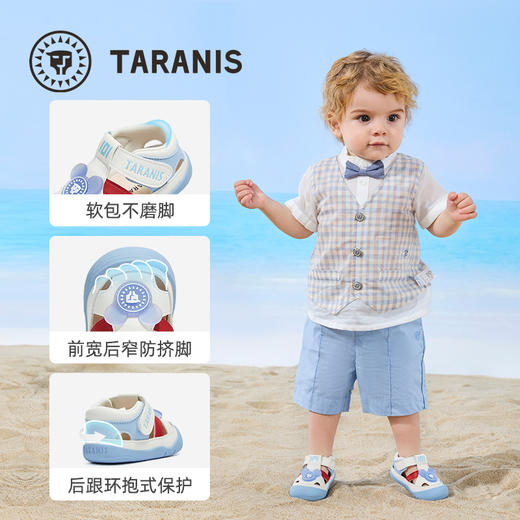 泰兰尼斯101夏季婴儿鞋透气轻便男童宝宝鞋凉鞋女童鞋新生步前鞋 T24B5B5669 商品图1