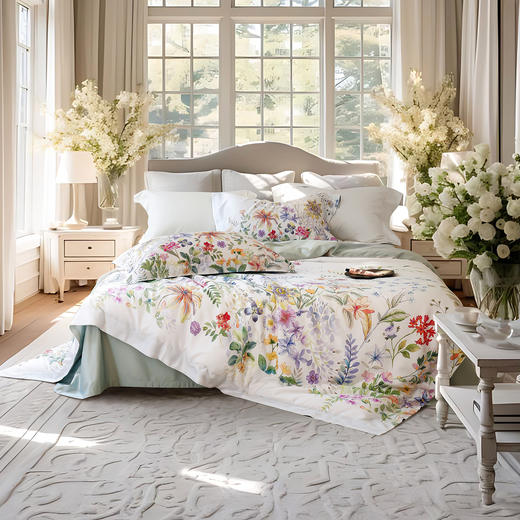 长绒棉印花四件套-弗蕾尔 商品图0