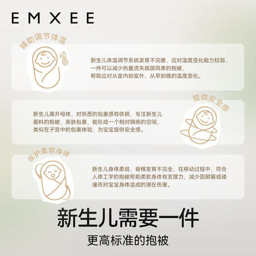 【宝宝安睡】嫚熙婴儿包被四季包单初生婴儿春夏宝宝包巾防惊跳 商品图1