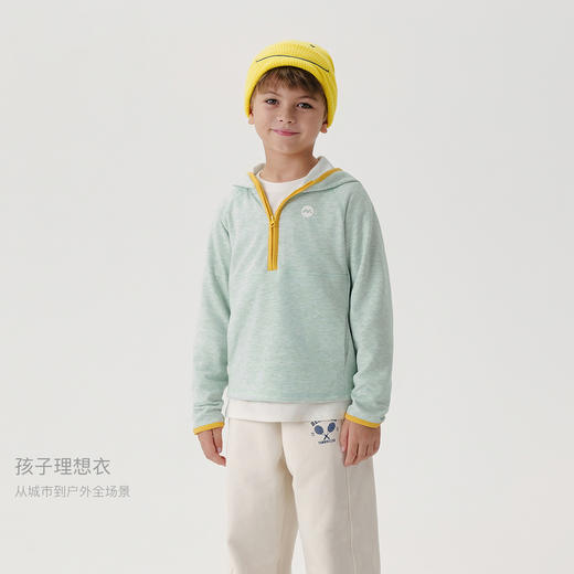 马克珍妮男女童半开拉链连帽运动卫衣儿童加厚T恤秋冬新款241122 商品图2