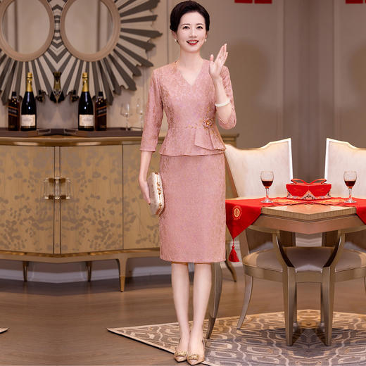 GY 4506蕾丝高贵婚宴装改良旗袍礼服平时可穿 商品图2