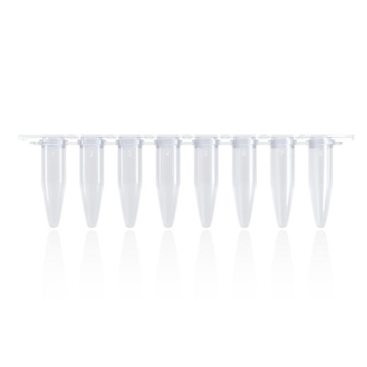 0.2 ml 8-Tube PCR Strips (with Caps)   （0.2 ml PCR 8联管（含平盖）） 商品图0