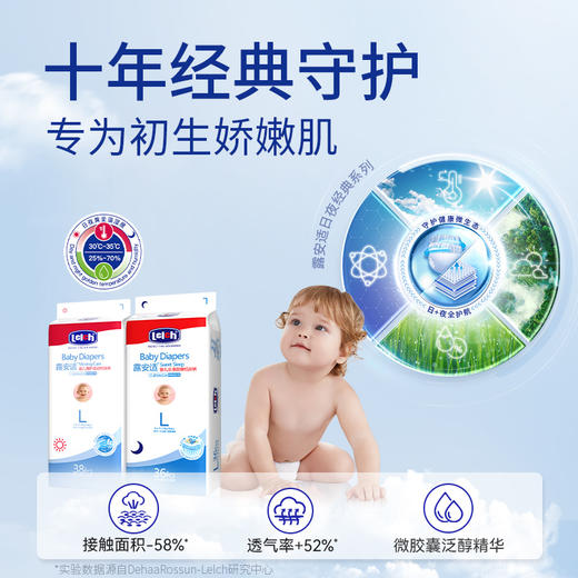 【日夜分护-尺码任选】露安适经典款全系列日夜分护纸尿裤拉拉裤NB/S\M\L\XL\2XL码超值优选尿不湿（*经典尿裤工艺升级，升级期间，新旧包装交替发货，介意者慎拍！） 商品图4