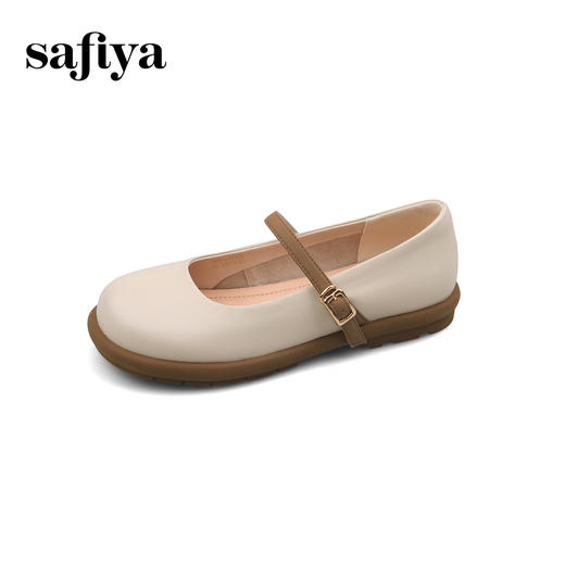 Safiya/索菲娅2025早春漫舞·学院风休闲一字带浅口JK玛丽珍小皮鞋 SFD1111402 商品图2