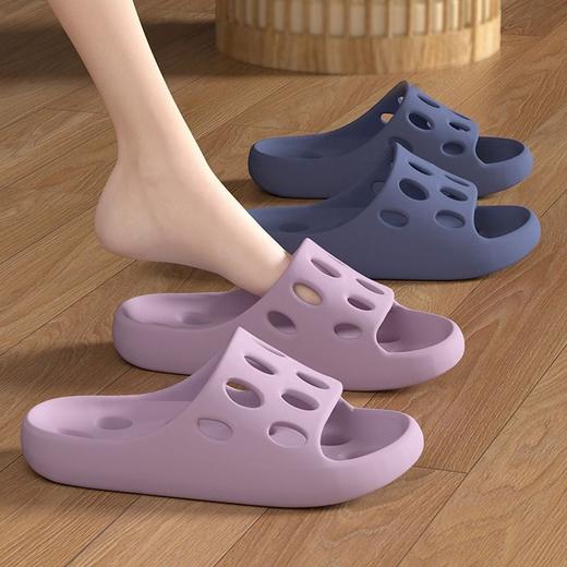 【拒绝吱吱声!不积水】夏季浴室拖鞋女2024新款家居家用室内洗澡防滑镂空洞洞凉拖鞋男士。ry 商品图2