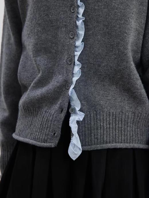 步履不停/5A13261C/可拆卸花边针织开衫 商品图1