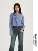 271039906小蓝格子飘带衬衫 商品缩略图0