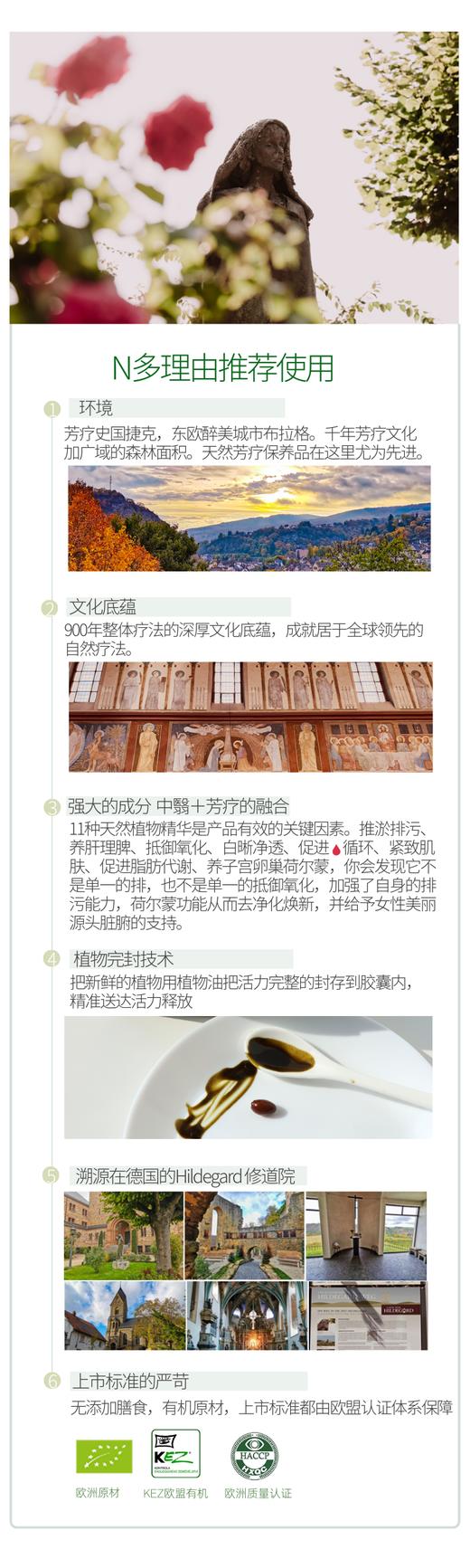 新版排毒晶球！捷克Hildegard Medizin圣希尔德佳德玫瑰美丽胶囊精油丸60粒 王牌琉璃苣油+大马士革玫瑰精油 商品图10