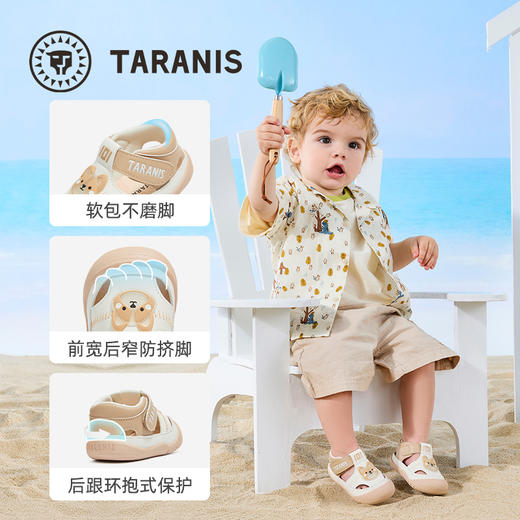 泰兰尼斯101夏季新款男童婴儿鞋子透气凉鞋宝宝防掉鞋女童步前鞋 T24B5B5666 商品图1
