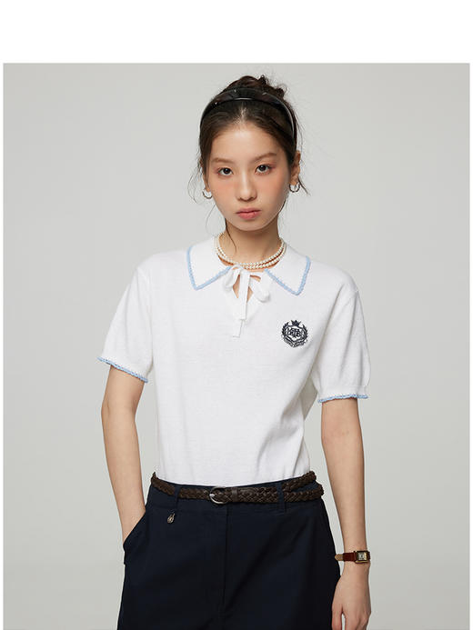 Teenie Weenie小熊字母毛衣女夏季女毛衫TTKW252302W 商品图2