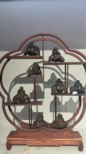 八仙竹根雕/套
