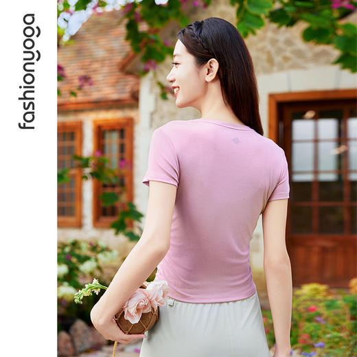 F15325腰部抽褶经典短袖 商品图7