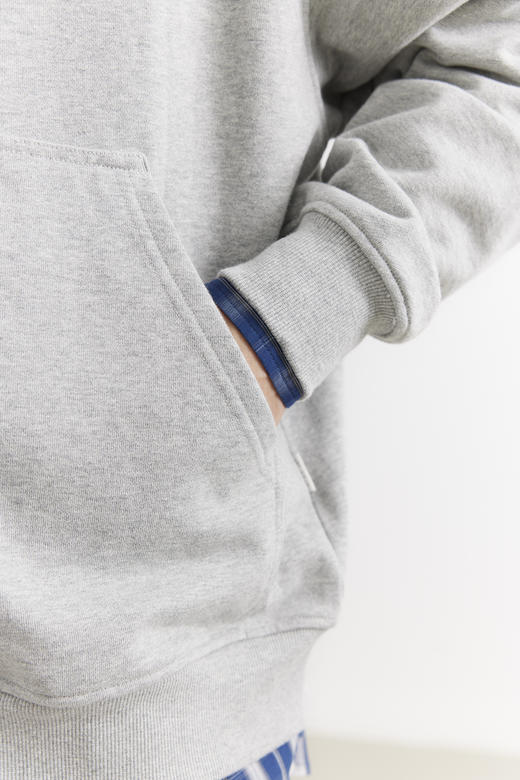 吃茶去chichaqu25经典复古刺绣全棉带帽拉链卫衣宽松休闲百搭男女 商品图3