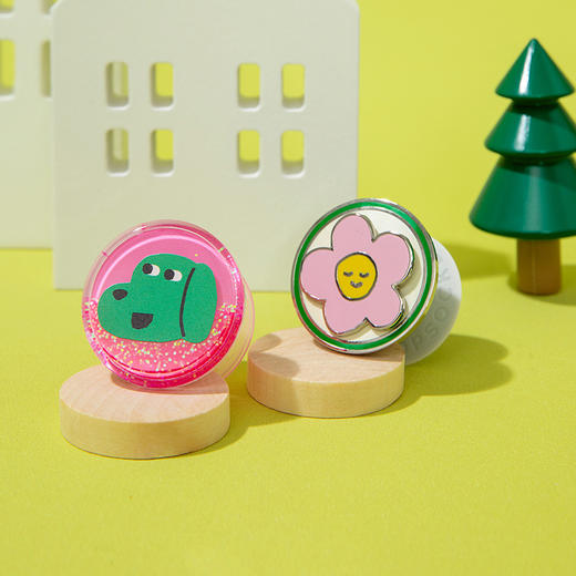 限时折上折【爱是灌溉】⻛铃花⼩⼈ POPGRIP泡泡骚 Enamel金属珐琅系列 粉色 植物花卉 卡通 商品图1