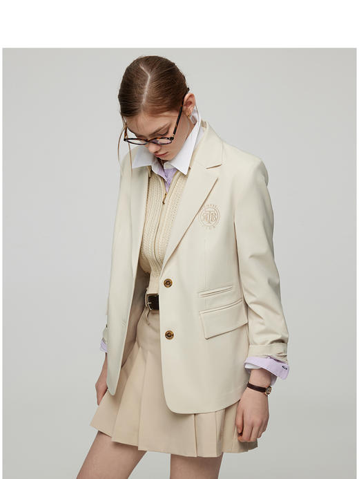 Teenie Weenie小熊字母西装外套女夏季女西服TTJK252302W 商品图1