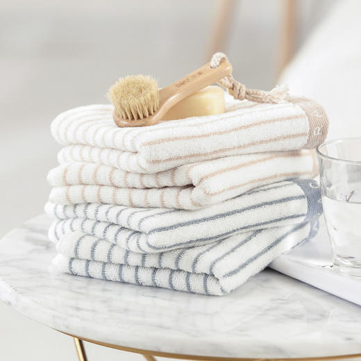 「优质新疆棉！美学升级」洁丽雅毛巾纯棉毛巾条纹舒适柔软刺绣毛巾居家布艺 商品图2