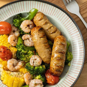 追肉记鸡肉肠2包16根|苹果爆汁新口味！粒粒果肉清甜不腻