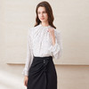 EITIE爱特爱2025春季新款舒适波点印花显瘦木耳领小上衣A2513503 商品缩略图1