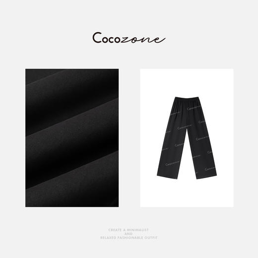 COCO ZONE 春季慵懒风垂感松紧腰直筒休闲裤CD1A0298 商品图2