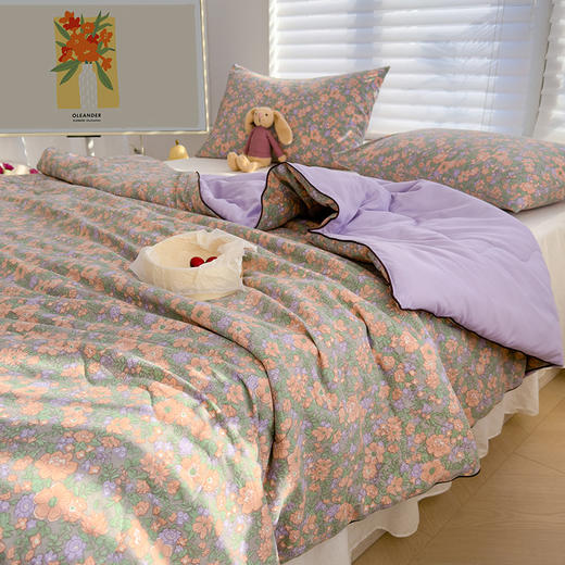 【A类双层纱大豆被】夏凉被可水洗夏被 柔软透气 四季适用 空调被夏季礼品被  商品图7